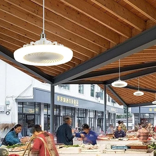 E27 Socket Light With Remote, Ceiling Fan Adjustable Smart LED Fan 3 Windshields - Picture 12 of 14