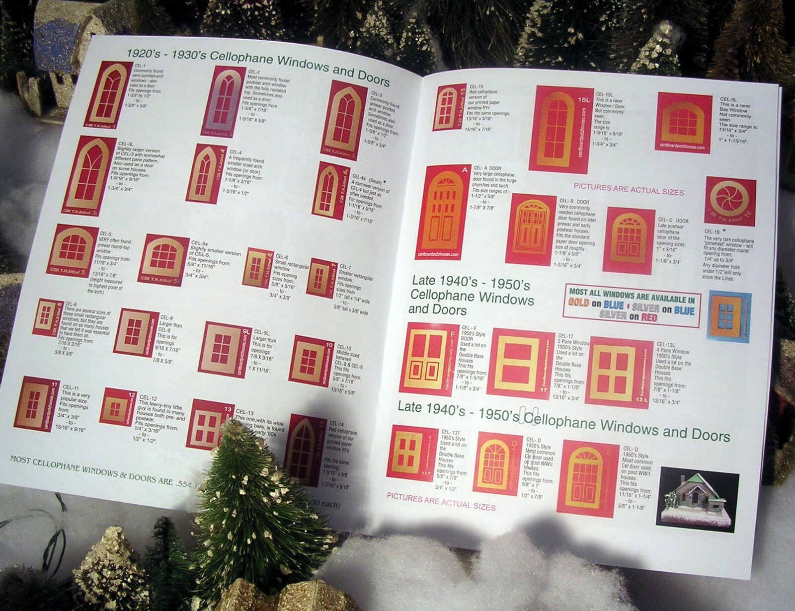 Vintage Christmas Village Cardboard Putz House Japan REPLACEMENT PARTS CATALOG