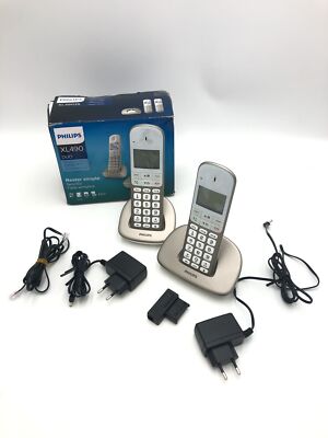 Philips XL4902S DECT Telefon mit Anrufbeantworter, Freisprecheinrichtung, Weiß