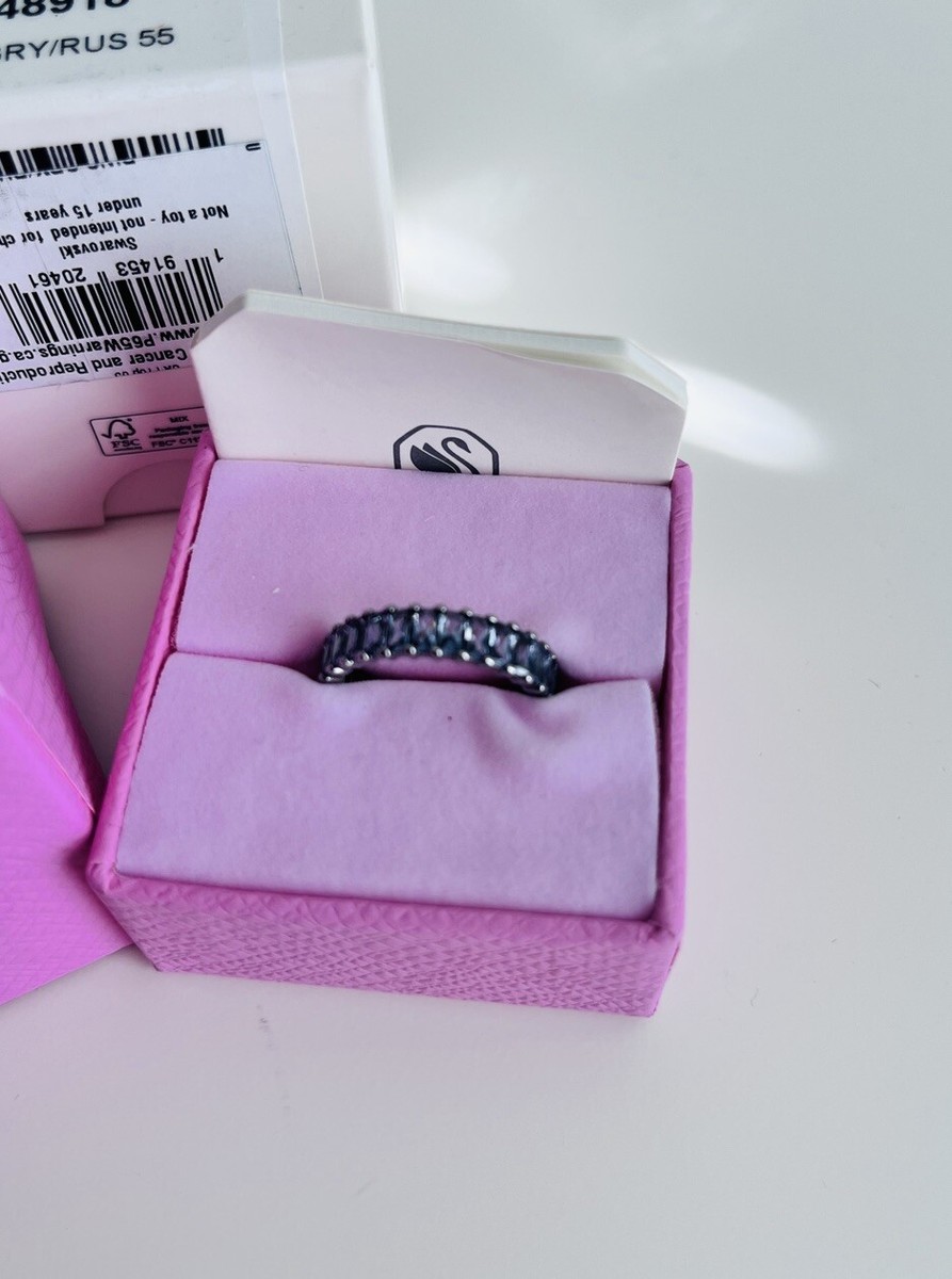 指輪・リング SWAROVSKI Matrix Gray Ring52 5648917 Matrix ring, Baguette cut, Gray, Ruthenium plated | Swarovski