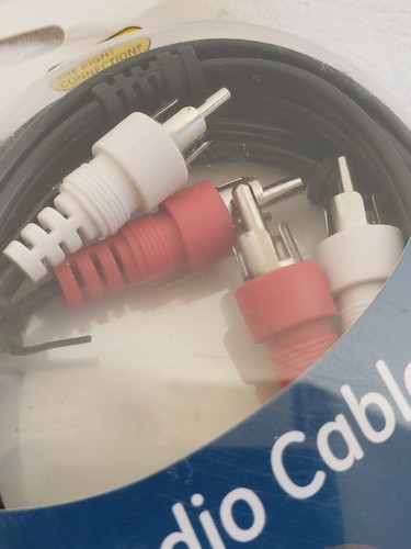 GE Audio/Video 6ft. Cable - Red & White Connectors NIP #82607 - Picture 2 of 5