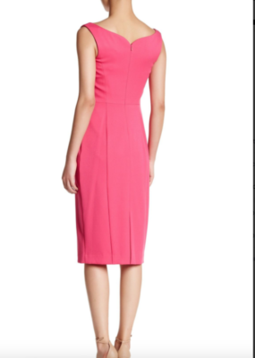 BLACK HALO 'ALLY' SWEETHEART V-NECK SHEATH PINK FREEZE DRESS sz 0 | eBay