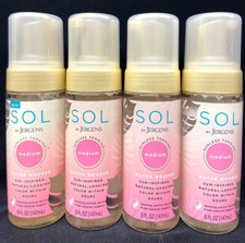 4 sol sunless tanning medium water mousse 5oz ea