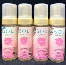 4 sol sunless tanning medium water mousse 5oz ea