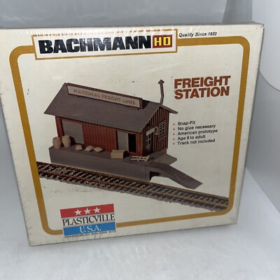 Freight Station Bachmann HO Scale Building Kit  # 2610 Vintage Factory Sealed 