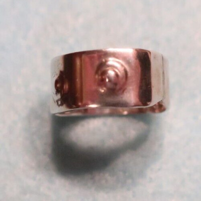 3D Bumps Sterling Silver Ring; Made in USA by Peggy Johnson; Size 5 1/2; Signed