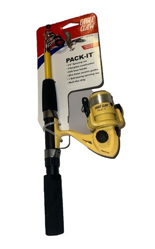 eagle claw telescopic fishing pole Pack It Fly Combo, 6'6&quot travel or an extra to keep in your trunk Eagle Claw Pack It Expedition