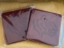 Auburn Tigers Faux Leather Drink Coasters Tigers Unlimited Donor Gift NEW