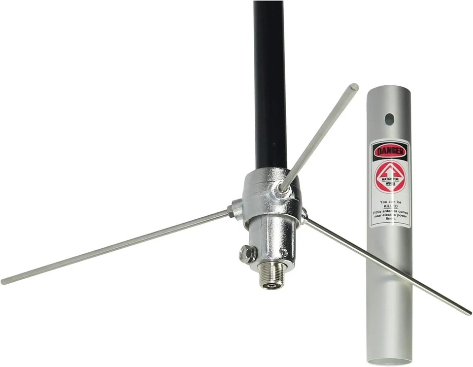 Antena Base Vertical Tranvía Doble Banda UHF VHF Alta Ganancia Fibra de Vidrio Radioaficionado NUEVO Foto 3 de 4