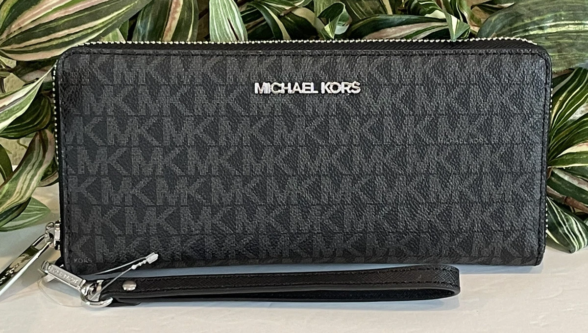 Michael Kors Jet Set Travel Continental Black Wallet