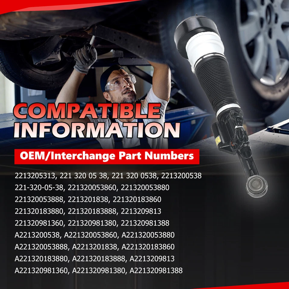 Front Left Air Suspension Strut for Mercedes-Benz C216 CL550 W221 S350 S450 S550 - Изображение 2 из 4