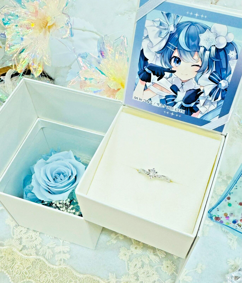 リング＆ジュエリーケースセット＜ MIKU 2025＞ 雪ミク 2025 SNOW MIKU 2025】リング＆ジュエリーケースセット