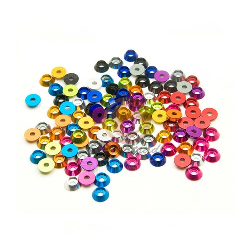 5/10x M5 M6 M8 Color Aluminum Alloy Countersunk Head Screw Gasket Washer Spacer - Picture 7 of 8
