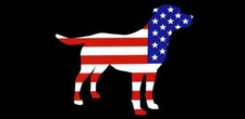 USA Labrador American Hunting Dog Vinyl Decal Bumper Sticker