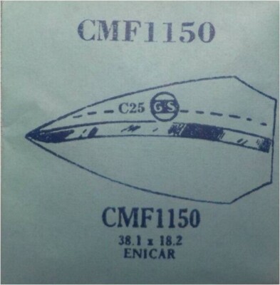 GS CMF1150 Watch Crystal Fit Enicar - 38.1 x 18.2 mm - Replacement / Repair