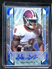 Stevie Scott Rookie Autograph 2021 Leaf Metal Draft Blue Auto #/30 Saints