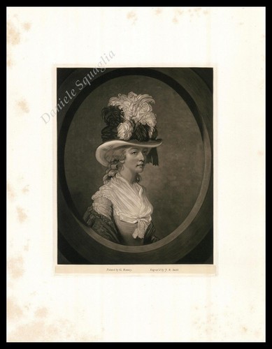 RITRATTO OVALE DONNA CON CAPPELLO STAMPA ORIGINALE 1800 | eBay