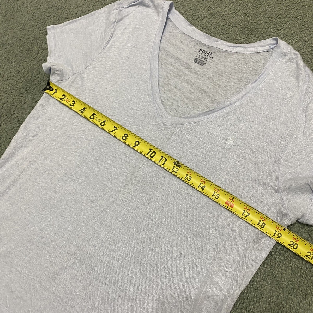 売れ筋商品|||フェリナ カットソー トップス レディース Women's Lauren Linen Jersey V-Neck Chemise Dusty Blue Lauren Ralph Lauren Womens Linen Shirt Birch Tan M at Amazon
