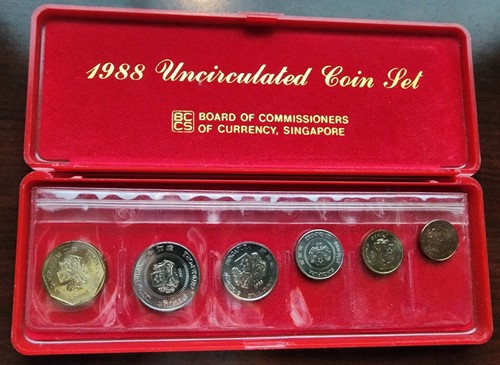 1988 SINGAPORE 6 PIECE MINT COIN SET