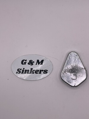30 No Roll Sinkers 3 oz Top Grade Lead Fishing Weights USA