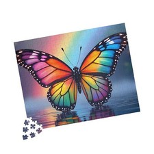 500pc Pretty Colorful Butterflies Jigsaw Puzzle, Rainbow Monarch Butterfly Gift