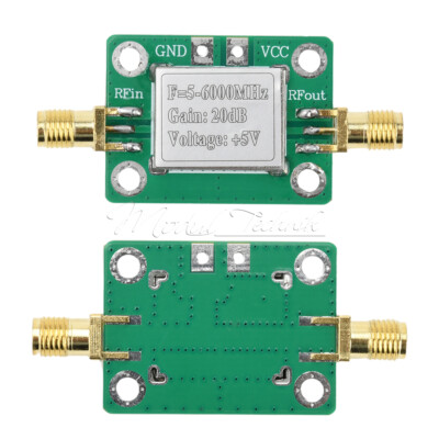 5M-6GHz DC 5V RF Broadband Signal Amplifier Board Gain 20dB Power Module 50ohm