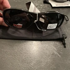 NEW GLOBAL VISION OVER THE GLASSES SUNGLASSES BLACK ADULT WITH UV400 SMOKE LENS