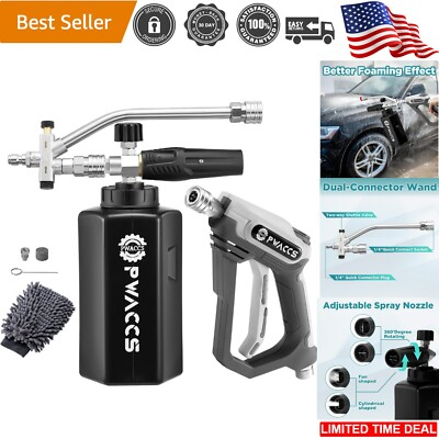 #ad Pressure Washer Foam Gun Kit with Dual Connector 4000 PSI Efficiency $109.99