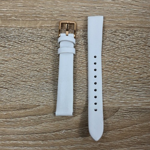Fossil Womens White Leather Rose Gold 