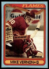 1990-91 O-Pee-Chee Box Bottoms Mike Vernon #L