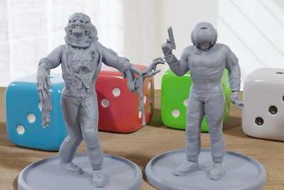 Infected Shuttle Pilot - 3D Printed Proxy Minifigures for Sci-fi Miniature Table