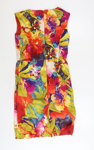 Scarlett donna multicolore cotone floreale taglia 8 cerniera collo quadrato - Foto 2 di 12