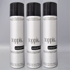 3 PACK -BLACK Toppik Colored Hair Thickener Spray 5.1 oz -BLACK