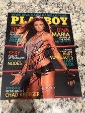 WWE Maria Kanellis Signed Playboy 8x10 Wrestling Photo Signed Aew Diva