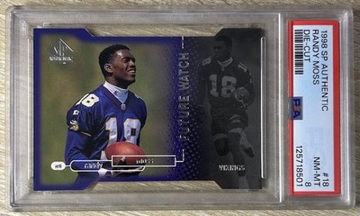 1998 SP Authentic Randy Moss Rookie Future Watch Die-Cut /500 PSA 8