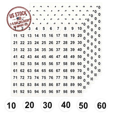 2500 PCS Number Stickers 1-100 Consecutive Self-Adhesive Round Labels for Invent