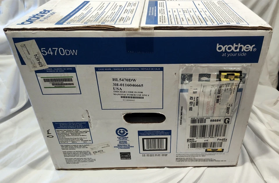 NEW-Brother HL-5470DW, High Speed Laser Printer Wireless Networking, Duplex - Image 3 of 4