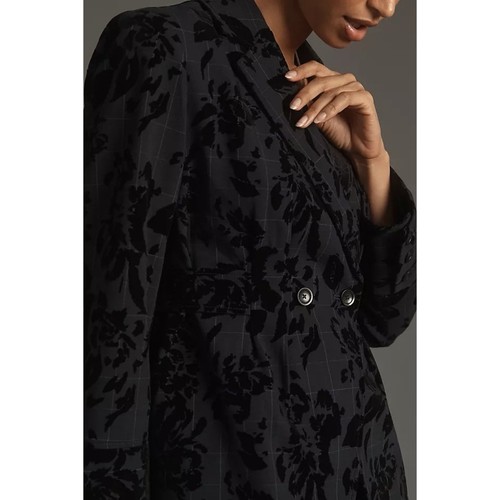 NWT By Anthropologie Floral Menswear Blazer size L - Foto 3 di 9