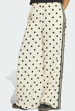 ADIDAS ORIGINALS SATIN POLKA DOT WIDE LEG TRACKPANTS OFF WHITE BNWT XS-XXL RARE