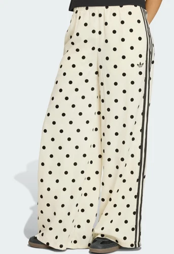 ADIDAS ORIGINALS SATIN POLKA DOT WIDE LEG TRACKPANTS OFF WHITE BNWT  XS-XXL RARE