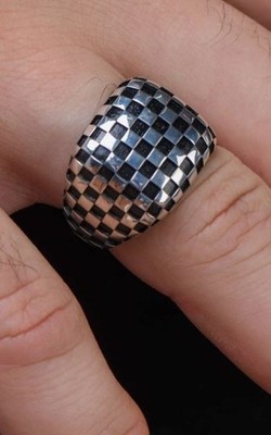 Turkish Handmade 925 Sterling Silver Men's Ring t9