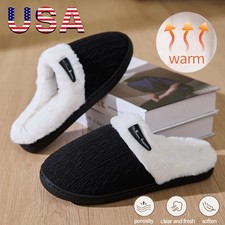 Women's Plush Warm House Shoes Fleece-Lined Indoor Cotton Slippers Cozy Non-Slip