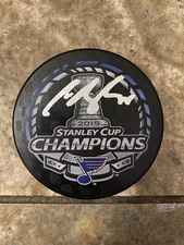autograph Colton Parayko signed 2019 stanley cup championship puck