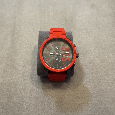 Red Diesel Men's Double Down 51 Chronograph Red Silicone Watch
