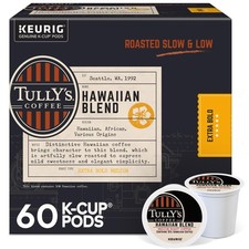Tullys Coffee Hawaiian Blend, Keurig Single Serve K-Cup Pods, Medium Roast, 6...