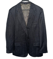 RALPH LAUREN Polo University Club Mens 44R Gray Blazer Lightweight Wool USA Made