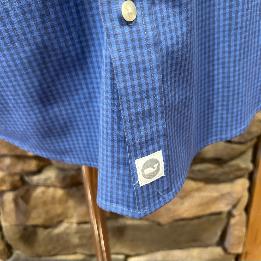 Vineyard Vines Blue Gingham Button Down Shirt men… - image 4