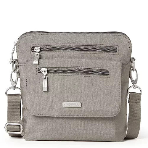 Baggallini Let's Escape Crossbody Sterling Shimmer Silver