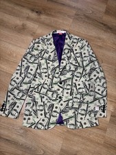OppoSuits Dollar Print Suit – Festival Party Crazy Fun Outfit EU 48 Dollar Suit