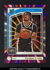 2024-25 Panini Donruss Stephon Castle #244 Rated Rookie RC Purple Laser Holo /99